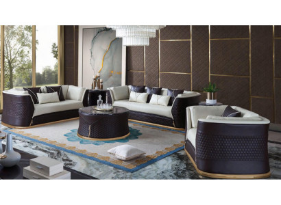 Set 321 Sëtzer Couchdësch 2x Niewendësch Wunnlandschaft Sofa Couch 6stéckeg