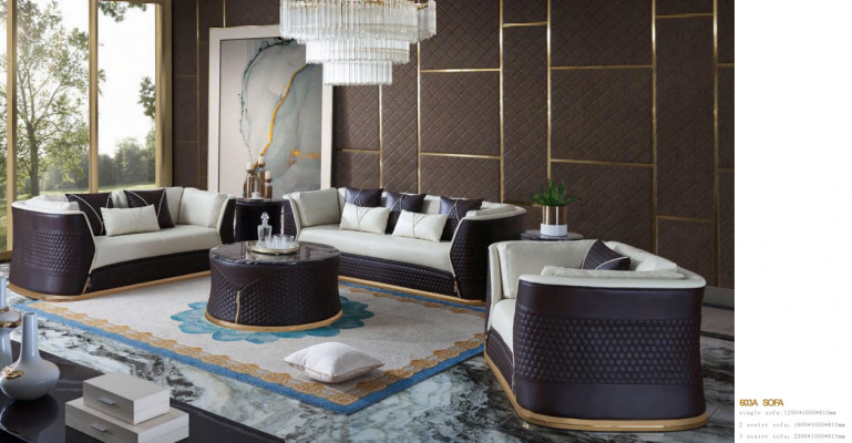 Designer Couchtisch Beistelltisch Canapé Wunnzëmmer Dësch Miwwel Rond