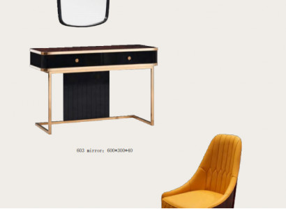 Schminktisch Spigel Stull Luxus Konsole Kommode Schlofzëmmer 3tlg.