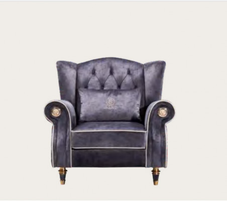Edel Design Chesterfield gepolsterte Sëtz Club Lounge Textil Luxus.