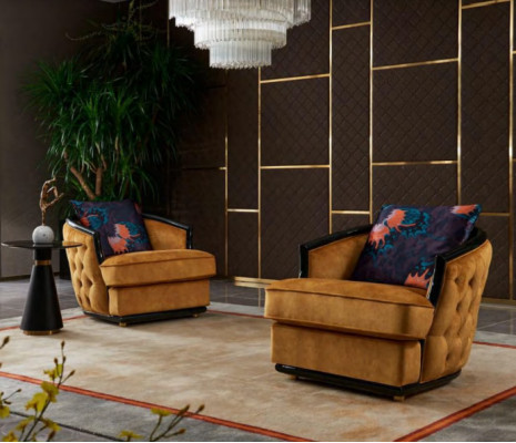 Design Sëtz Textil Luxus Fernseh Canapé 1 Seetzer Sofa Relax Lounge Club Polster