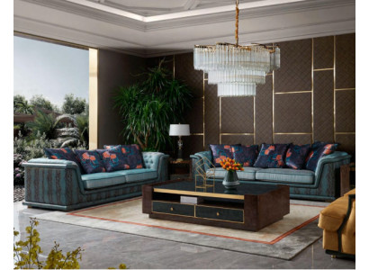 Däisitzer Canapé Polster Design Sofa Modernen 3er Sofaen Zëmmer Miwwelen Blo Sëtz