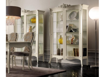 Vitrine Massivholzmiwwelen Glas Schaf Schief Vitrinen Wunnzëmmer Konsol Neit