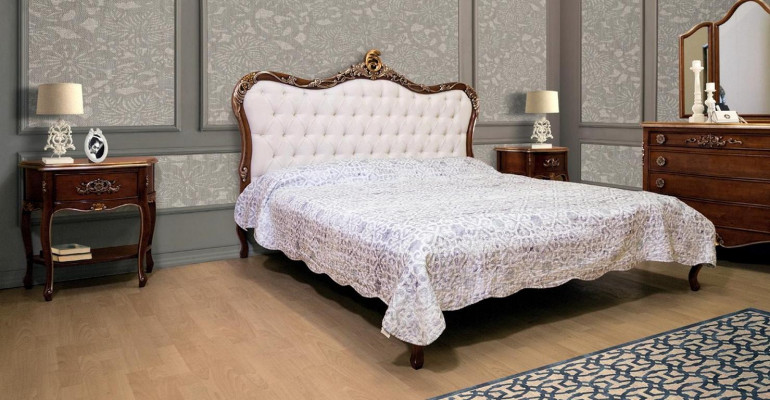 Bett 2x Nuetsdësch 3 tlg. Schlofzëmmer Set Design Miwwelen Modern Luxus Better Nei