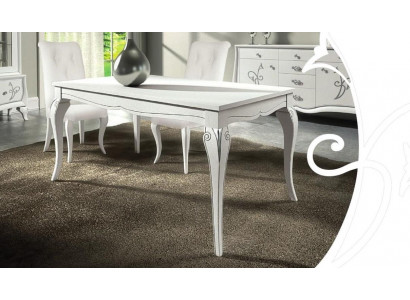 Iessdësch Auszéihedësch XXL Dëscher Modern Holz Iess Iesszëmmer Design Wäiss Nei