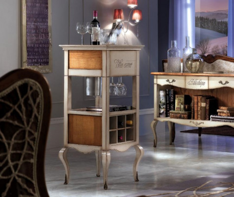 Hausbar Barschaf Bar Dësch Regal Wäiregal Wäischaf Luxus Schaf Vitrin