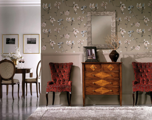 Wunnzëmmer Set Kommode Spigel Kommoden Garnitur Grupp Holz Design Schaf Neien