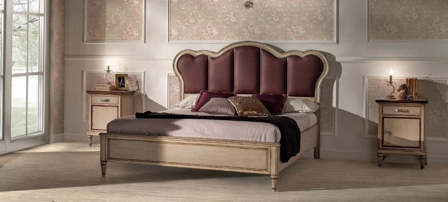 Duebelbett Schlofzëmmer Hotel Bestietnes Luxus Bett 2x Nuettdësch 3-Stéck Set Better Nei