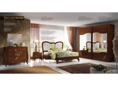 Schlofzëmmer Bett Nuetsschaf Klaterschaf Komod Spigel Nei Luxus Set 6-telesch.