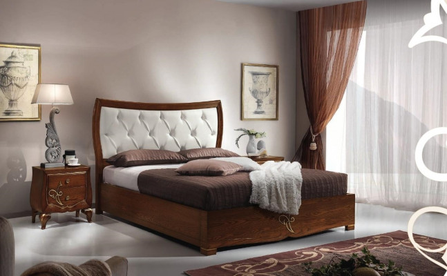 Schlofkummer Bett Nuetstësch Better Grupp Holz Duebel Design Garnitur Set 3tlg