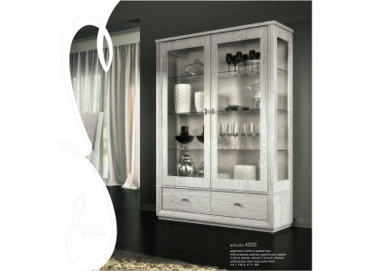 Luxus Fënsteren Vitrine Vitrinen Glas Schaf Modern Holz Gro Regalsystem Miwwelen