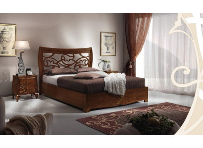 Schlofzëmmer Bett Nuetsdësch Better Garnitur Holz Bettkader Luxus Nei Set 3tlg.