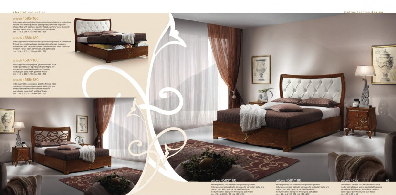 Schlofzëmmer Bett Nuetsdësch Better Garnitur Holz Bettkader Luxus Nei Set 3tlg.