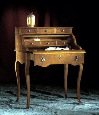 Barock Schreifdësch Büro Dësch Edel Holz Dëscher Rokoko Antik Stil Miwwelen Italien
