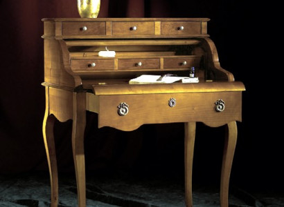 Barock Schreifdësch Büro Dësch Edel Holz Dëscher Rokoko Antik Stil Miwwelen Italien