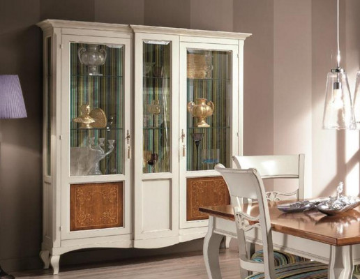 Vitrine Schaf Regal Wunnzëmmer Bicherregal Holz Büroschaf Schief Italien