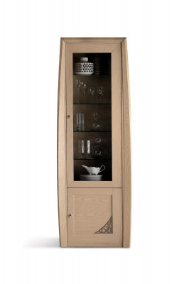 Vitrine Glas Schaf Vitrinnen Wunnzëmmer Schief Italinësch Miwwelen Glasschaf