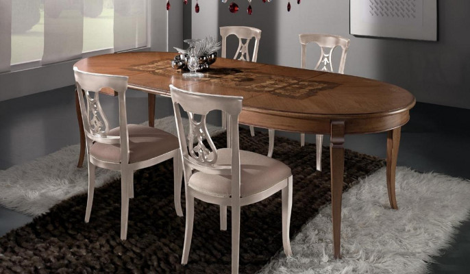 Miwwelen Dëscher Massive Holz Dësch Luxus Iessdësch Italienescht Design Miwwelen Italien