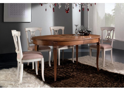 Komplett Set Iessdësch 4x Still Iesszëmmer Set Iess Grupp Holz Dësch Dëscher 5 Deeler