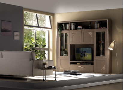 Wunnwand Schaf Vitrinn Holz Wunnzëmmer Miwwelen TV Schafwänn Design Vitrinnen