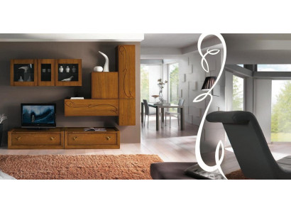 rtv Wandsschaf Regal Wunnzëmmer TV Holz Schief Vitrinn Wand Regaler Italien Nei