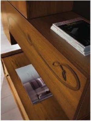 Wunnzëmmer RTV Wärtschaf Rack TV Holz Schief Vitrin Wand Regaler Italien Nei