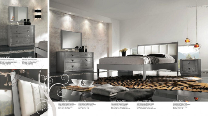 Schlofzëmmer Bett Nuetsdësch Better Holz Grupp Duebel Design Garnitur Set 3er-Set.