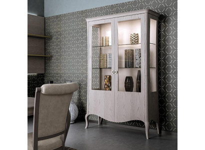 Glasvittrin Wunnzëmmer Sideboard Vitrin Iesszëmmer Sideboard Holzschiefen Miwwelen