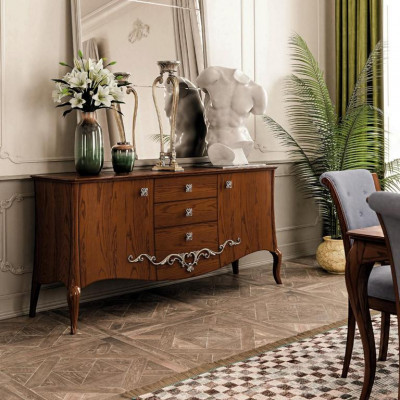 Kommode Tiräng Holz Kommoden Wunnzëmmer Sideboard Schaf Schief Massiv