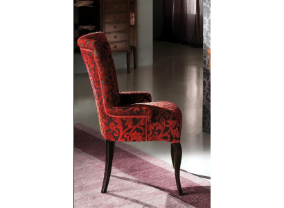 Wunnzëmmer Lehnstillen Luxus Fauteuil Still Holz Braun Italienesch Miwwelen Polster.