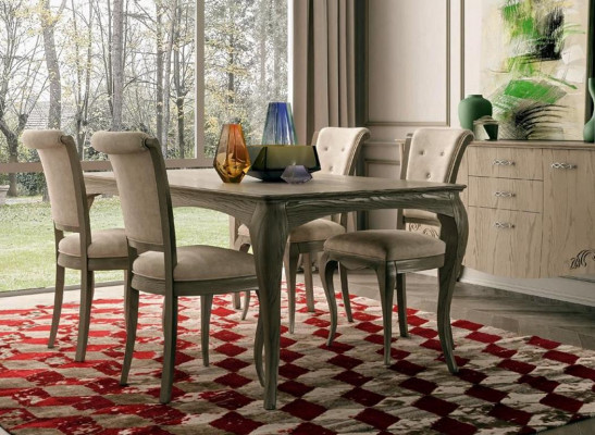 Iesszëmmer Still Holz Luxus Fauteuil Stull Braun Fotell Wunnzëmmer Miwwelen nei