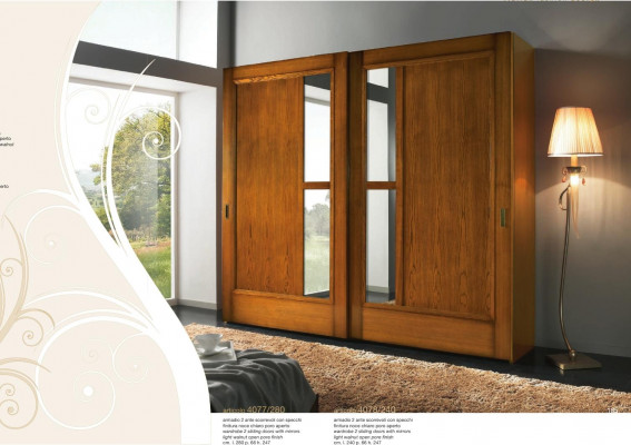 Kleederschaf Wandsschaf mat Schiebetieren Schaf Schief Modern Schlofzëmmer