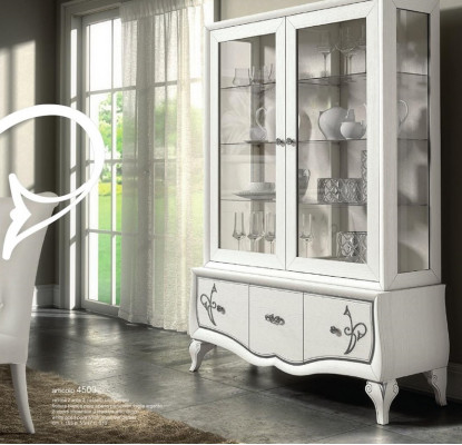Luxus Vitrinn Glas Schaf Antik Stil Modern Holz Vitrine Italienesch Miwwelen