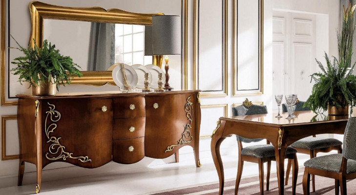 Miwwelen Kommod Sideboard Schaf Klassesch nei Kommoden Holz Schief Anrichte