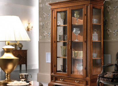 Wunnzëmmer Kommod Glas Schaf Vitrinn Iesszëmmer Kommod Holz Schief Miwwelen