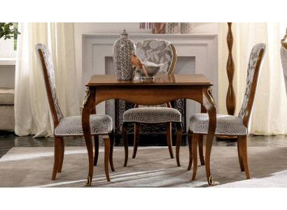 Komplett Set Iessdësch 4x Still Iesszëmmer Set Iess Grupp Holz Dësch Dëscher 5stéck