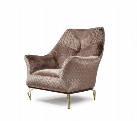 Fotell Design Wunnzëmmer Polster Holz Polster Modern Luxus brong Nei