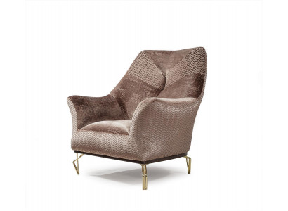 Fotell Design Wunnzëmmer Polster Holz Polster Modern Luxus brong Nei