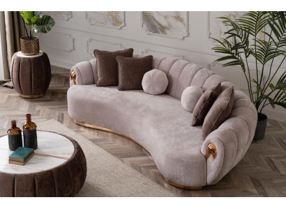 Luxus Sofa Grouss Canapé Ronne Canapéen xxl Sofa Sëtzmier gewënnt 263cm Gro