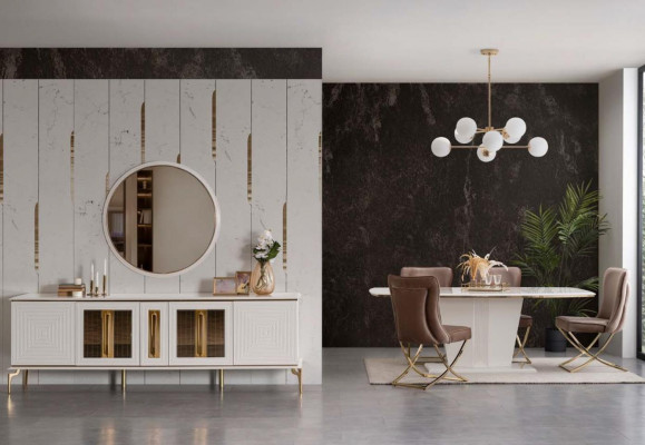 Luxus Anrichte XXL Kommode 240cm Schaf Kommoden Sideboard Grouss 2tlg