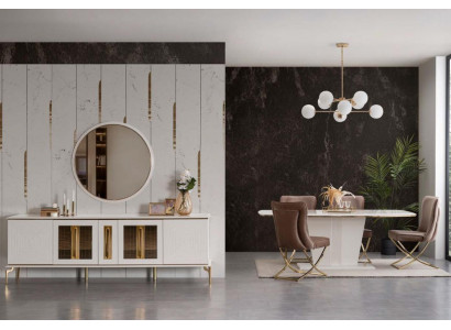Luxus Anrichte XXL Kommode 240cm Schaf Kommoden Sideboard Grouss 2tlg