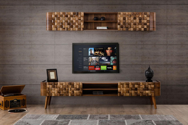 Sideboard TV Schaf Fernseh Kommode Lowboard Holz Modern Stand Wunnzëmmer RTV