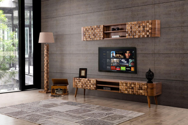Sideboard TV Schaf Fernseh Kommode Lowboard Holz Modern Stand Wunnzëmmer RTV