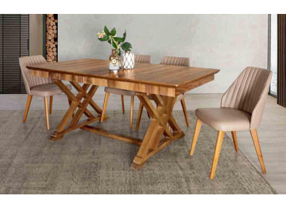 Iesszëmmer Iessdësch Dësch Miwwelen Ariichtung Dëscher italienesche Stil Miwwelen Holz