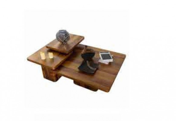Holzdësch Couchtisch Set 3tlg. Dësch Sets Wunnzëmmer Canapé Holz Dëscher Miwwelen