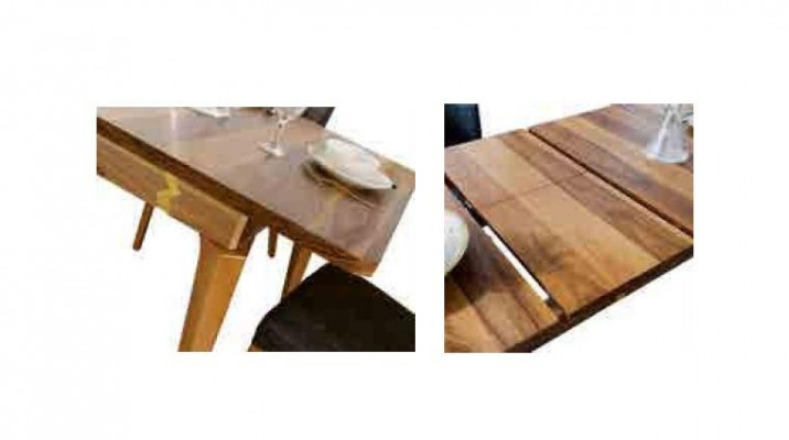 Iesszëmmer Dëscher Holzdëscher italienesche Stil Miwwelen 160x90 Luxus Iessdësch Nei