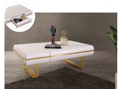 Couchtisch Dësch Säitentësch Wunnzëmmer Säitentësch Modern Dëscher wäiss gëllen