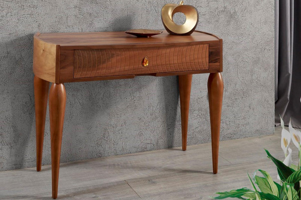 Sideboard Konsolendësch Holz Säitentëscher Wanddësch Konsol Miwwelen Konsolen Braun