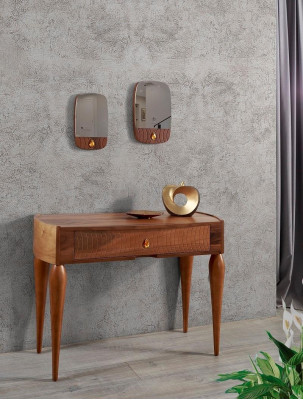 Sideboard Konsolendësch Holz Säitentëscher Wanddësch Konsol Miwwelen Konsolen Braun