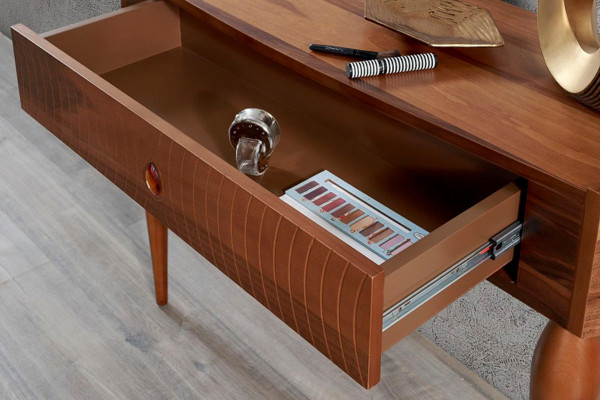 Sideboard Konsolendësch Holz Säitentëscher Wanddësch Konsol Miwwelen Konsolen Braun